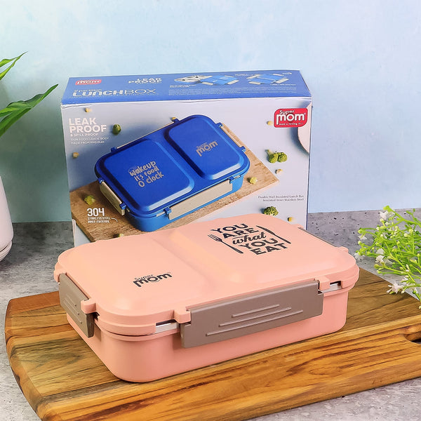 Supermom 2 Partition Stainless Steel Lunch Box