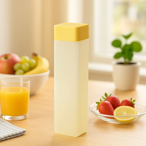 Square Plastic Water Bottle - 1000ml Leakproof BPA-Free Container for Office, Gym & Home (1 pc)