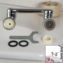 Splash Faucet Filter – 180° Rotating Sprayer, Double O-Ring, Movable Water-Saving Sink Aerator Extender (Loose)