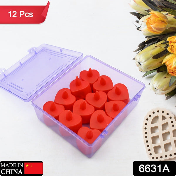 LED Heart Diya Candles