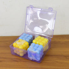 Colorful Cube Shaped Wax Candles (4 Pc)