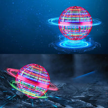 Flying Ball Toys, USB Rechargeable Built-in RGB Lights 360°Rotating Magic Controller
