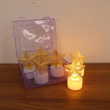 Set of 6 Decorative LED Star Candles